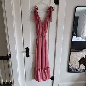 Abercrombie & Fitch Ruffle Hem Maxi Dress